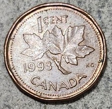 CANADA 🇨🇦 ONE (1) CENT COIN 1993 (QUEEN ELIZABETH II)