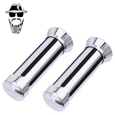 Original Lowrider Bicycle Durable Grips – Chrome/Black Lines – 7/8" × 135mm.