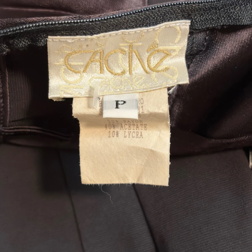 Vintage Cache Bianca Nero Dress Sleeveless Rhinestone Fitted Mini Dress Small - Image 4 of 4