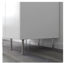 4 Ikea CAPITA Stainles Steel Kitchen Cabinet Legs METOD 16-17cm 102.678.9 pup10