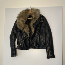 Divided by H&M Womens Black Leather Biker Jac...