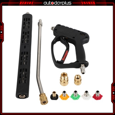 #ad #ad 5000PSI 3 8quot; High Pressure Washer Gun with Extension Wand Trigger Handle 1 4quot; $44.74