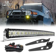 For Toyota FJ Cruiser 52" LED Straight/Curved Light Bar Mount Brackets 2007-2014