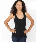 AMERICAN APPAREL TANK TOP VEST SPANDEX COTTON BLACK COMFY CLASSIC SIZE 14 LARGE