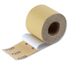SPEEDWOX 220 Grit Sandpaper Roll Self Adhesive PSA 2-3/4" Wide 10 Yard, Gold