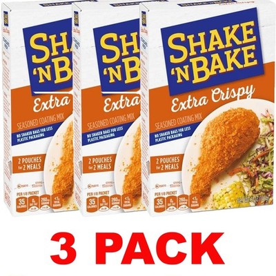 SHAKE 'N BAKE Extra Crispy Seasoned Coating Mix - 5 oz Box   3 PACK