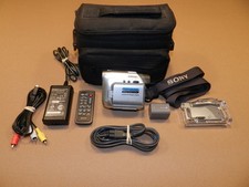 Sony Handycam DCR-HC32 MiniDv Optical 20x Camcorder Bundle Tested and Working
