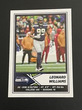 2024 Panini NFL Sticker & Card Collection Leonard Williams #547 Seattle Seahawks