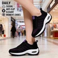 Ladies Slip On Walking Sneakers, Fashion Gym Sports Running Shoes