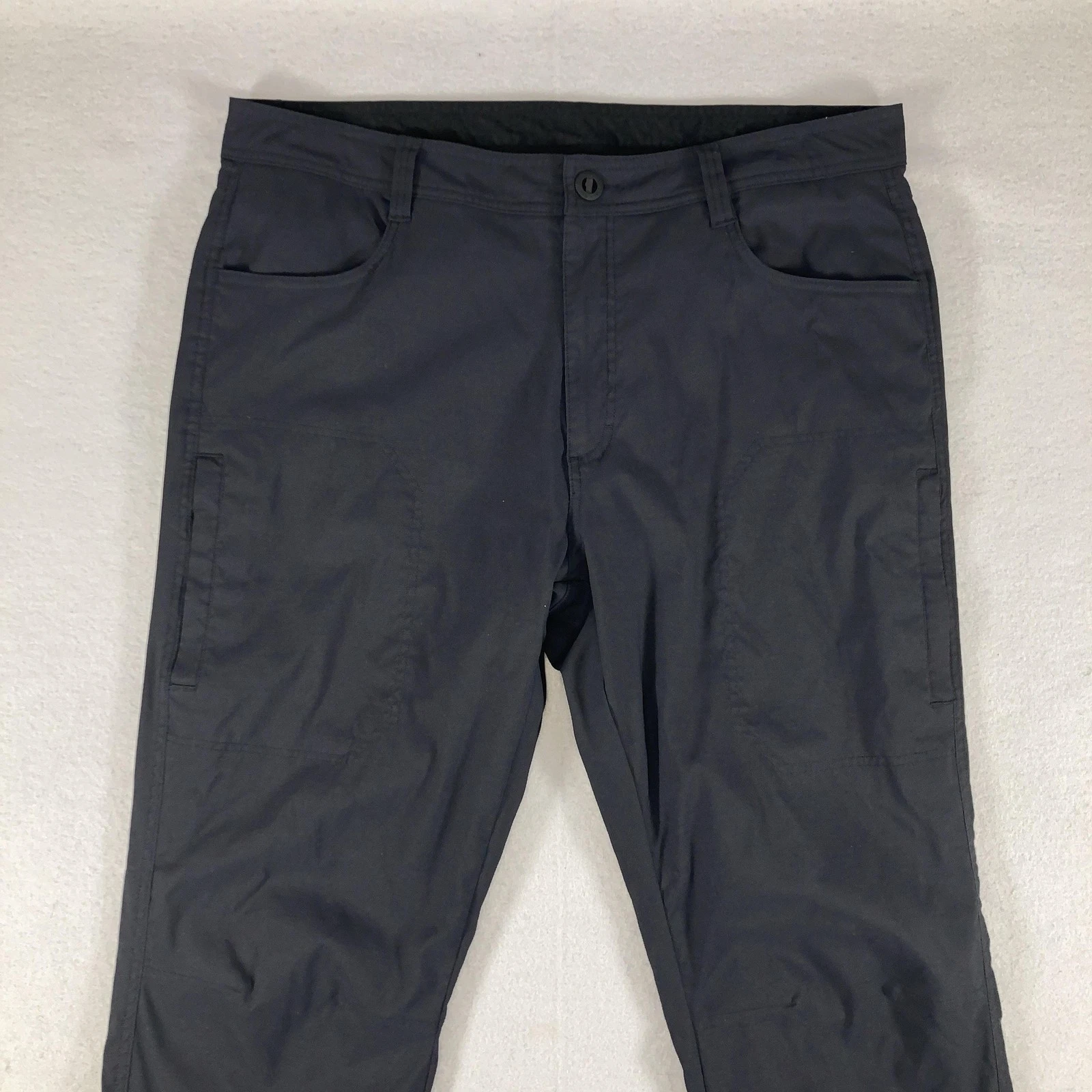 Orvis Pants Mens 38x30 Gray Softshell Fleece Lined Insulated Hiking Winter