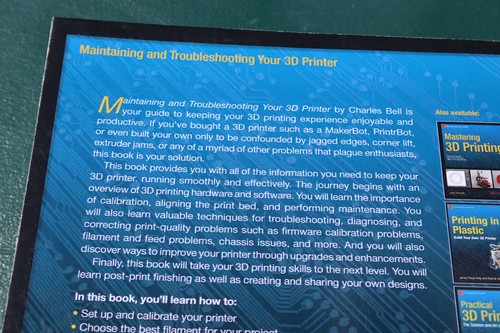 MAINTAINING AND TROUBLESHOOTING YOUR 3D PRINTER By Charles Bell Ex-library - Picture 2 of 3