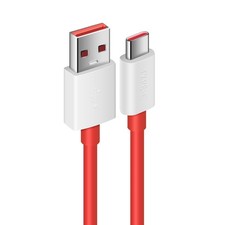 120W for Warp/Dash-Charge Cable OnePlus 7 Pro 8 7T 6, 5V 4A Type 6FT, Red