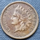 1908 s Indian Head Cent 1c VF #97942