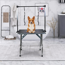Pet Dog Grooming Table Foldable,Heavy Duty Foldable Pet Grooming Table with Arm