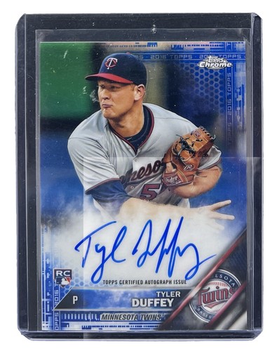 Topps Chrome Blue Refractor 2016/150 Tyler Duffey automático #RA-TD