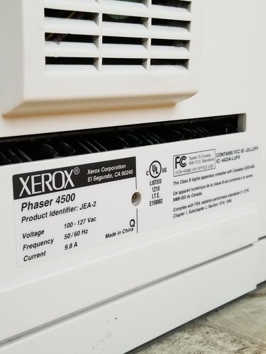 XEROX PHASER 4500 WORKGROUP LASER PRINTER - Picture 7 of 9