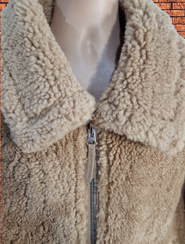 BNWT MEN GANT 3XL XXXL LAMB LEATHER SHEARLING D2 BEIGE BROWN AVIATOR COAT JACKET - Picture 12 of 13