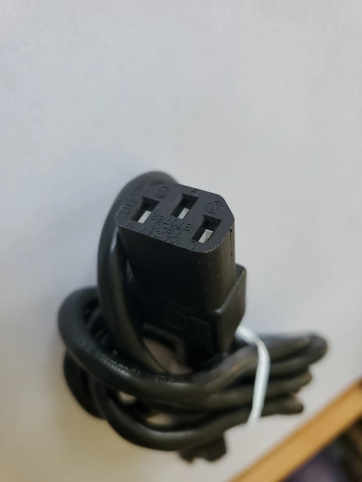 Power Cord Cable For 3 Prong Standard PC Computer TV Monitor 6' Long Black - Image 2 of 4