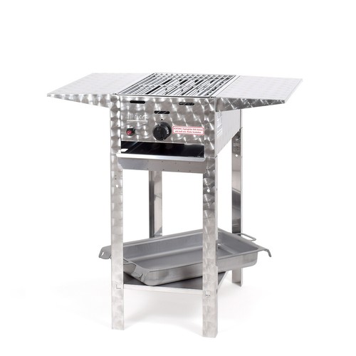 Edelstahl stationär Gasgrill Gasbräter 1-flammig (3,65kW) Grill BBQ K1STAP - Bild 1 von 5