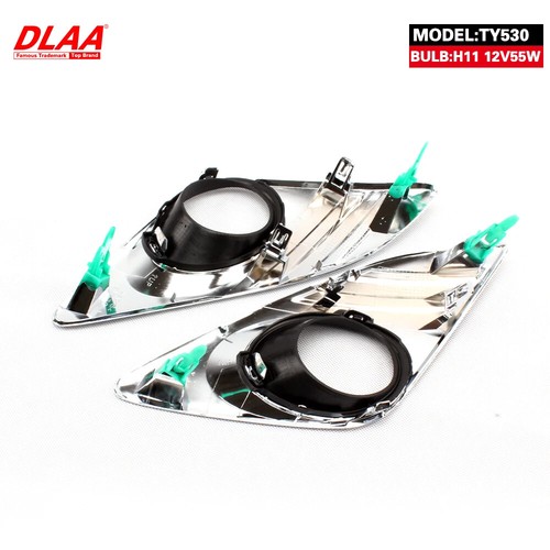 2Pcs Front Fog Lights Assembly w/ Clear Lens Grills Bumper For Toyota Camry L Le - Picture 4 of 6