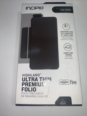 Incipio Ultra Thin Highland Premium Black Folio for Amazon Fire Phone
