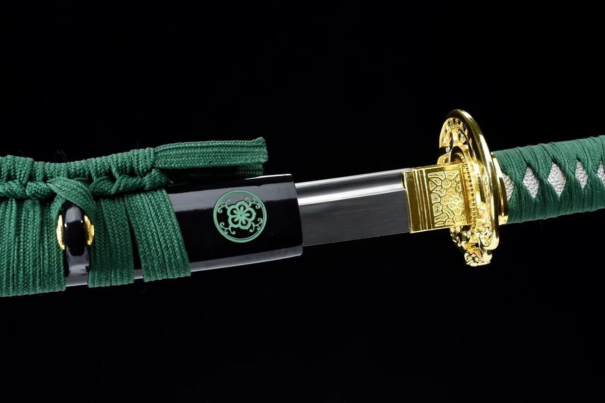Green Sakura Katana High Carbon Steel Japanese Samurai Sharp