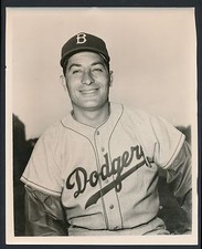1950's CARL FURILLO Brooklyn Dodgers Iconic Vintage Baseball Photo
