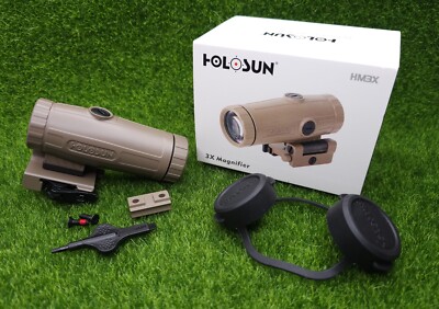 Holosun HM3X-FDE 3x Magnifier with Picatinny Quick Release Flip to