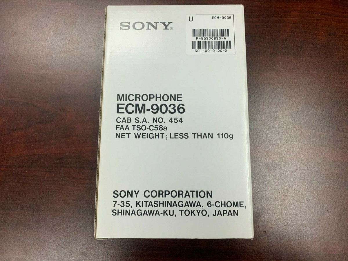 Sony Corp ECM-9036 Aircraft Part PILOT HEADSET, BOOM MICROPHONE | eBay