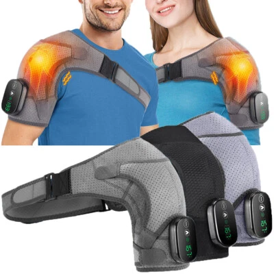 AFDEAL Electric Heated Vibration Shoulder Massager Brace Rotator Cuff Joint Pain Relief