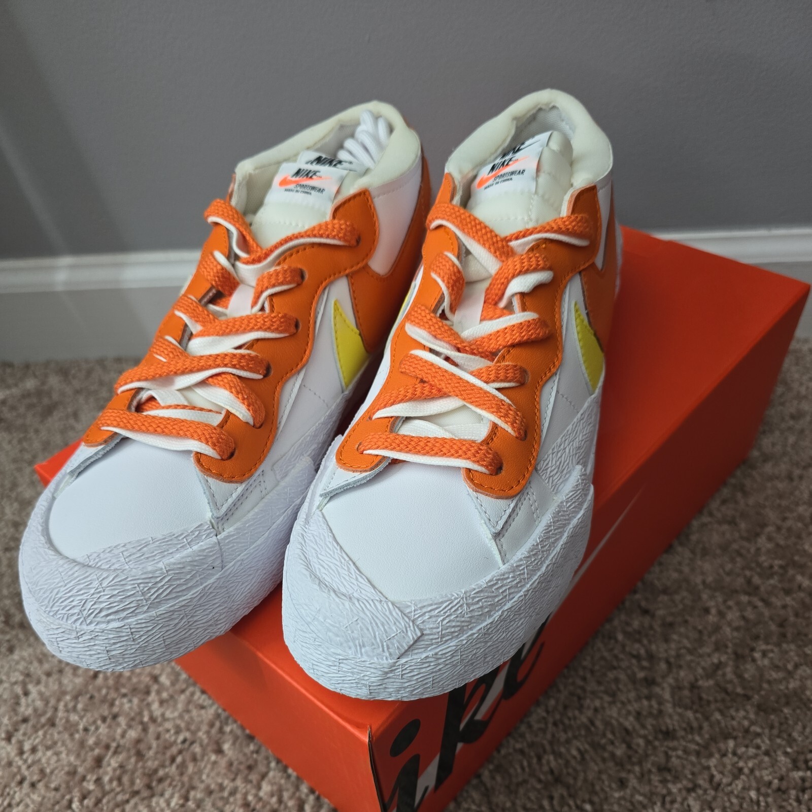 SACAI X NIKE Taglia 8 Nike Sacai x Blazer arancione basso magma