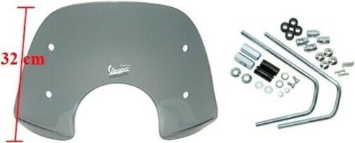 VESPA LX 50 125 150 SHORT SPORT SMOKE WINDSCREEN SCREEN SET 672306
