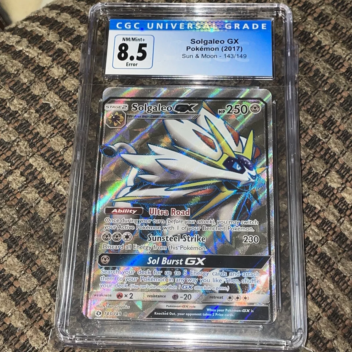 Solgaleo GX - 143/149 Full Art Ultra Rare - Sun and Moon