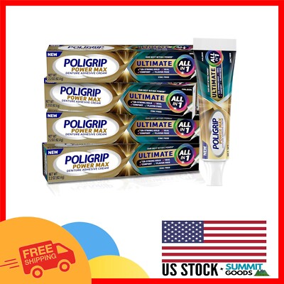 Ultimate Hold Poligrip Denture Adhesive Cream - 263% Stronger, 12-Hour Comfort