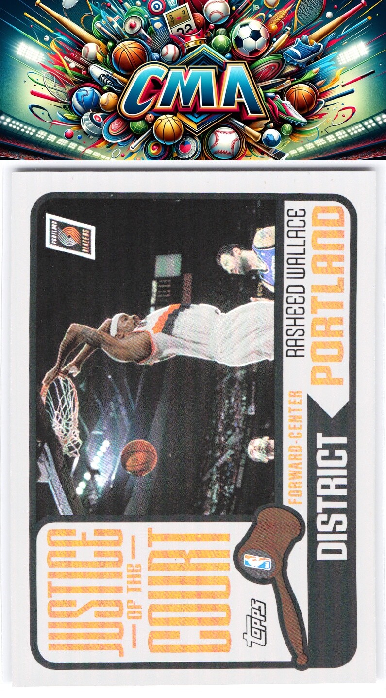 2003-04 Topps #JC-20 Rasheed Wallace Justice of the Court