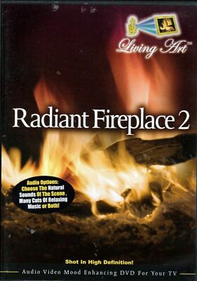 Continuous loop Play living Art, radiant fireplace mood enhancing DVD for the tv (858550001035)