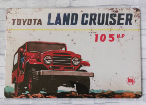 TOYOTA LAND CRUISER vintage tin sign - Picture 1 of 2