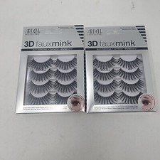 2 Boxes Ardell 3D Faux Mink False Eyelashes 853 BLACK Lightweight invisiband