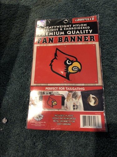 Louisville Cardinals 2' x 3' Applique Logo Fan Banner