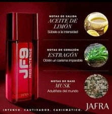 Jafra JF9 Red Intense Cologne For Men 100 ml 3.3 Fl New In Box