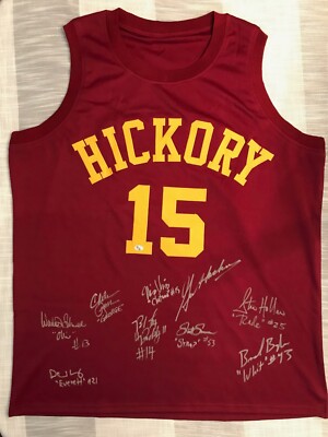 Gene Hackman & Hoosiers Cast Signed Hickory Jersey - Cardboard Legends COA