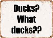 METAL SIGN - Ducks What ducks 