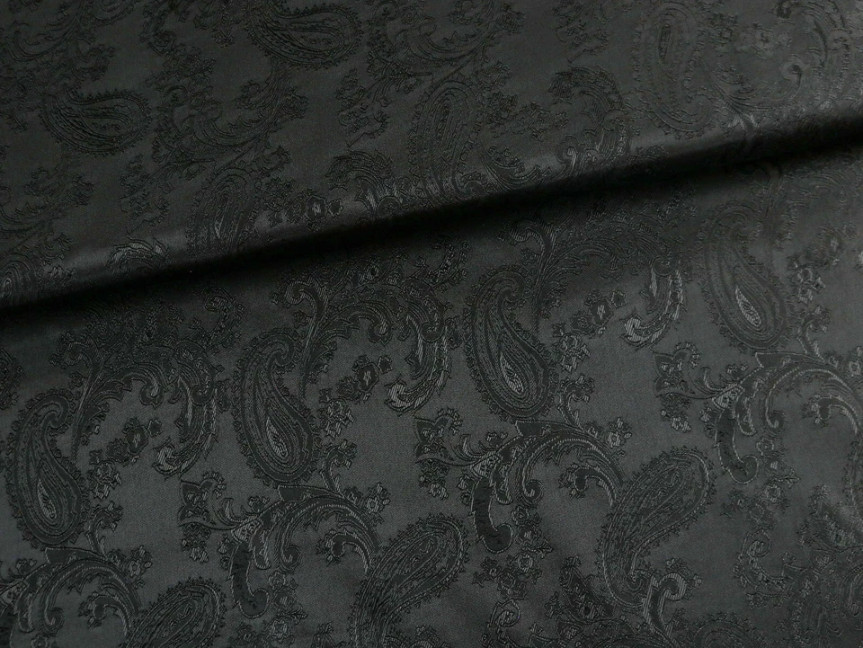FUTTERSTOFF Stoff Futter Innenfutter Paisleymuster glanzvoll SCHWARZ EUR 8,98/m - Bild 2 von 3