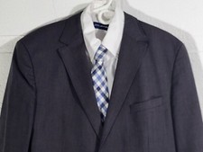 NICE MENS HUGO BOSS DARK GRAY 2 BUTTON BLAZER SPORT COAT JACKET SIZE 42 R