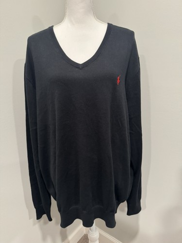 Polo Ralph Lauren Men's Sweater Shirt Knit Cotton V-Neck Pullover MSRP $115 2XL - 第 1/6 張圖片