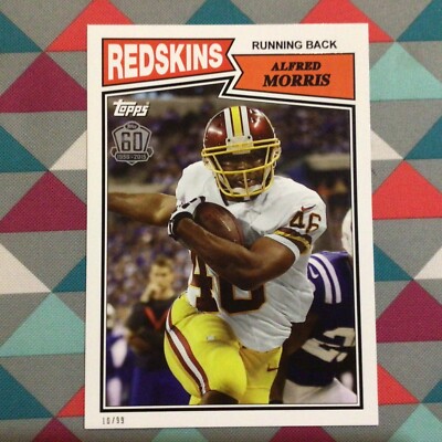 Alfred Morris #AM redskins 10/99 made 5x7 2015 Topps 60th Anniversary Throwback