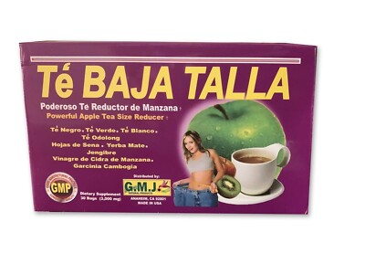 Té Baja Talla 30 bolsitas de (2,000 mg) Garcinia, GINGER,APPLE CIDER,WEIGHT LOSS