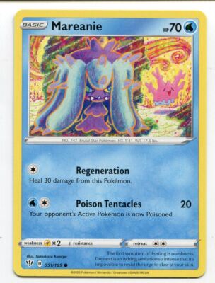 Pokemon TCG Sword & Shield Darkness Ablaze Common Card #051 Mareanie