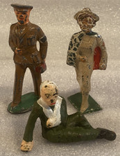 Vintage Barclay Lead Military Doctor, Nurse, Wounded Soldier Set. USA.