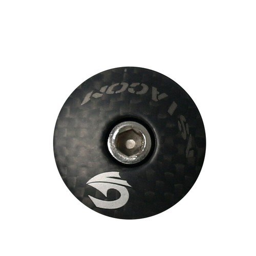 1 1/8" Carbon Fiber Headset Stem 28.6mm Top Cap Titanium Bolt Road Mountain Bike - Picture 3 of 9